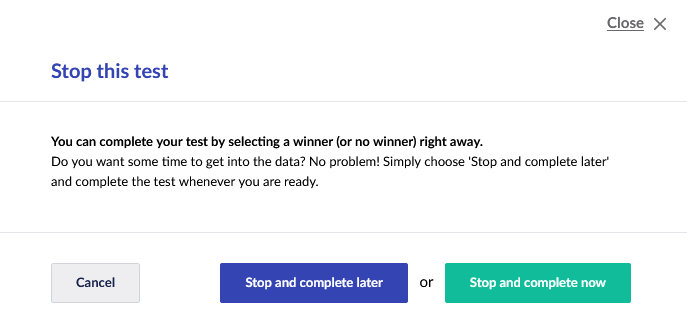 Stop test